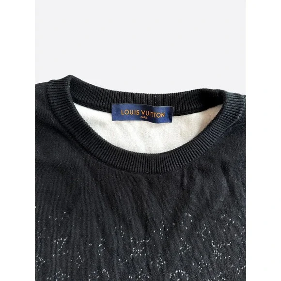 Louis Vuitton Black & White Gradient Monogram Sweater